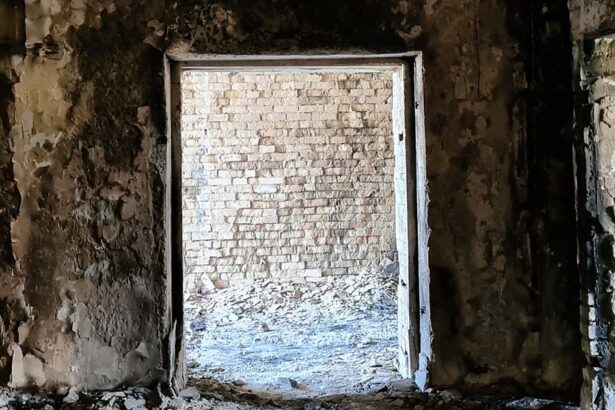 The wreckage of a building in Ukraine, following Russian shelling (2022). Europe superpower