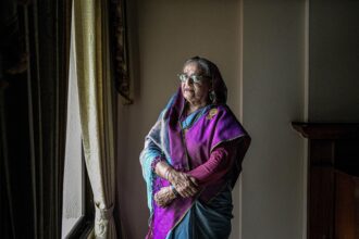 Sheikh Hasina, then the prime minister of Bangladesh, in her office in Dhaka on June 11, 2023. (Atul Loke/The New York Times)