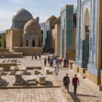 The Shah-i-Zinda necropolis in Samarkand, Uzbekistan. October 4, 2019. (Tony Cenicola/The New York Times)